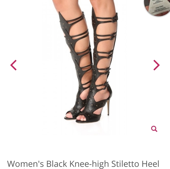 Vigo Foine Knee-high Stiletto-heel Gladiator Hee - Picture 2 of 12